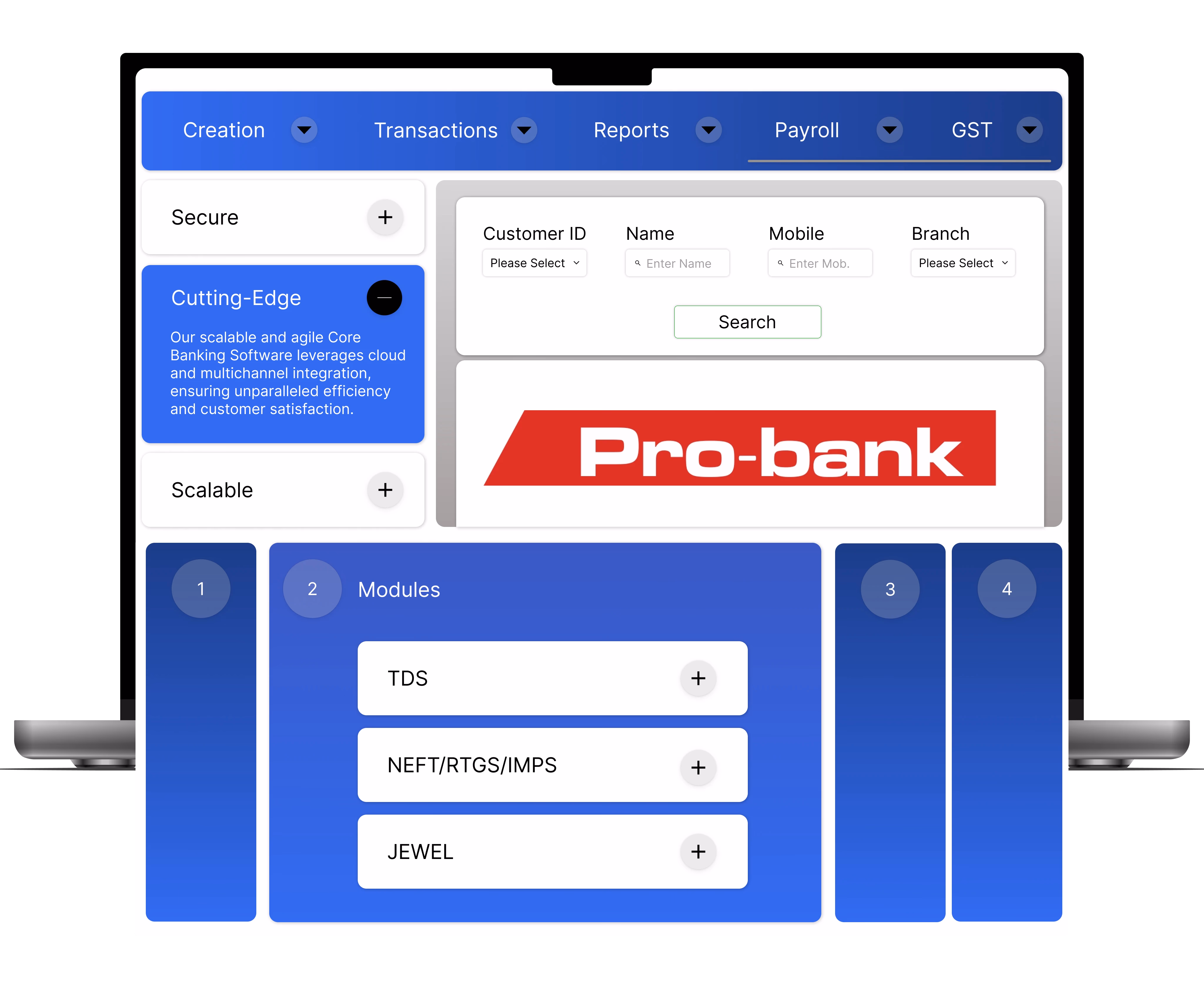 ProBank dashboard